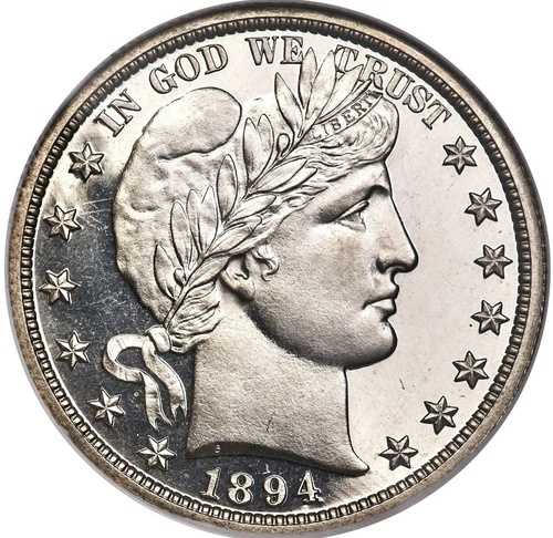 1894 50C PR66 カメオ NGC. CAC バーバー