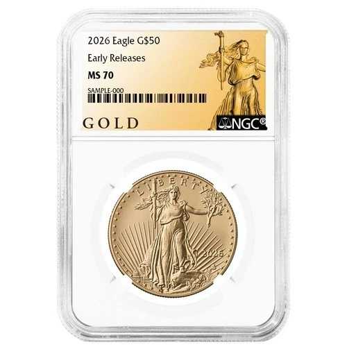 2026年 50ドル アメリカン・ゴールド・イーグル 1オンス NGC MS70 ER ALSラベル