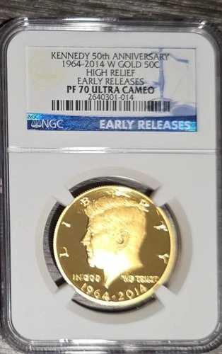 2014年 Wゴールド 早期リリース - 高浮き彫り JFK 50周年 NGC PF70 ウルトラカメオ