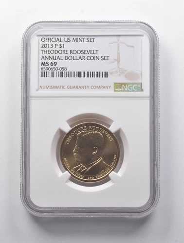 MS69 2013-P セオドア・ルーズベルト大統領1ドル硬貨セット NGC *9062