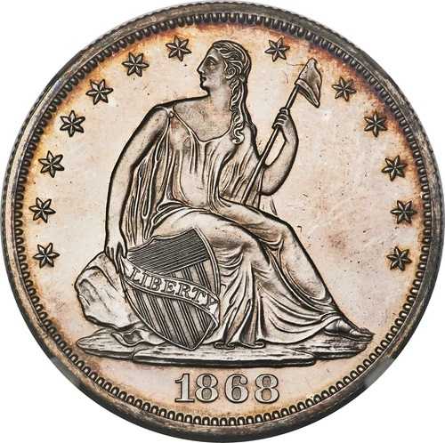 1868 50C PR66 NGC