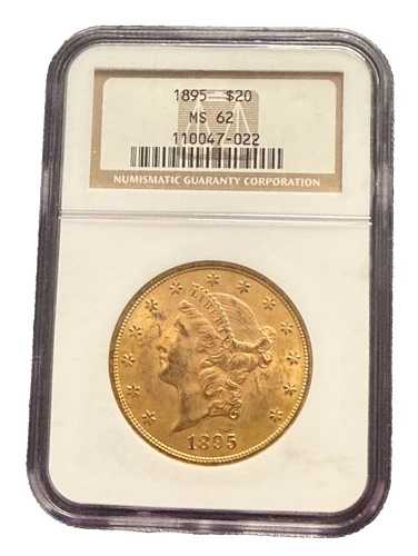 米国 1895年 金貨 20ドル NGC MS62 ダブルイーグル リバティヘッド