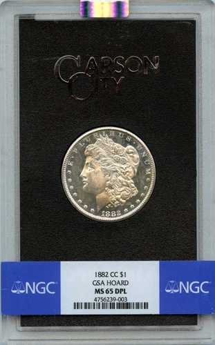 1882-CC モルガン・ダラー GSA ホード S$1 NGC MS65DMPL