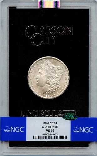 1880-CC モルガン・ダラー NGC MS66 GSA ホード S$1(CAC)