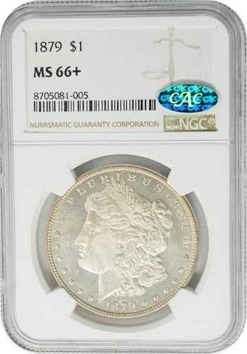 1879年 モルガン銀貨 $ MS66+ NGC ~ CAC 947720-8