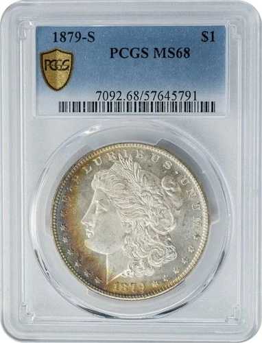 1879-S モルガン銀貨 $ MS68 PCGSセキュア 950076-2