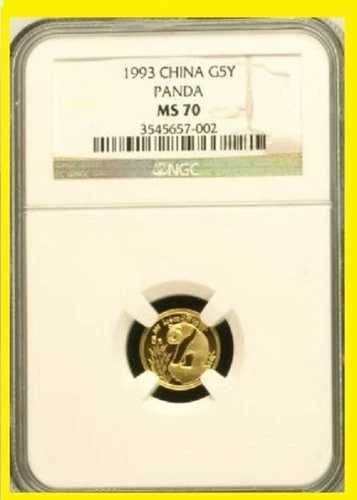 1993 G5Y 1/20オンス ゴールド パンダ NGC MS 70 POP 1 NGC # 3545657-002、非常に希少。箱付き｜WORLD RESOURCE【QUEEN店】