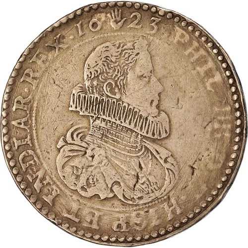 [#489768] スペイン領ネーデルラント、フィリップ4世、2ドゥカトン、1623年、アントワープ、銀、VF(3｜WORLD RESOURCE【QUEEN店】