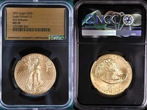 2021年 バーニッシュド ゴールド イーグル W NGC MS70 1オンス $50 21EHN 初リリース - 希少ゴールド L｜WORLD RESOURCE【QUEEN店】