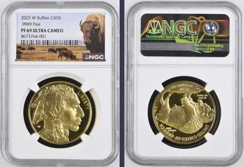 2025 W ゴールドプルーフ アメリカンバッファロー $50 NGC PR69 DCAM PF69 ディープカメオ｜WORLD RESOURCE【QUEEN店】