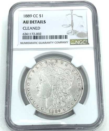 1889-CC モルガン銀貨 NGC AU 詳細クリーニング済み｜WORLD RESOURCE【QUEEN店】