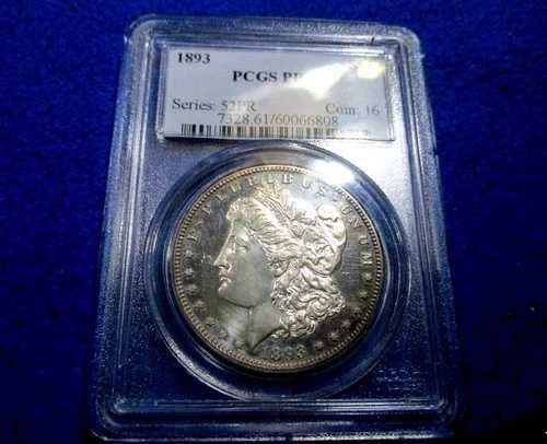 1893年 P モーガン ドル VAM 8 ダブルプロファイル 超希少 プルーフ 61 カメオ REV PCGS PQ+｜WORLD RESOURCE【QUEEN店】