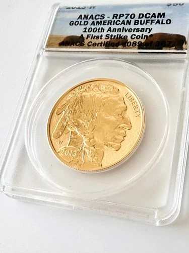 アメリカ - アメリカンバッファローゴールド - 2013 - リバースプルーフ - ANACS RP70 DCAM-