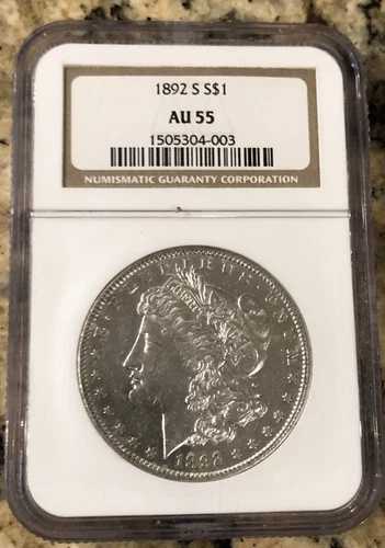 1892年製モルガン銀貨 NGC AU55|WORLD RESOURCE【QUEEN店】