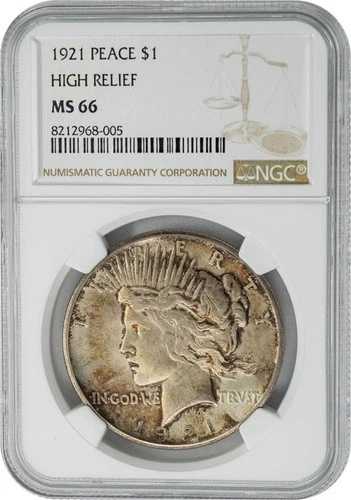 1921年 ピースシルバードル $ MS66 NGC 950596-25
