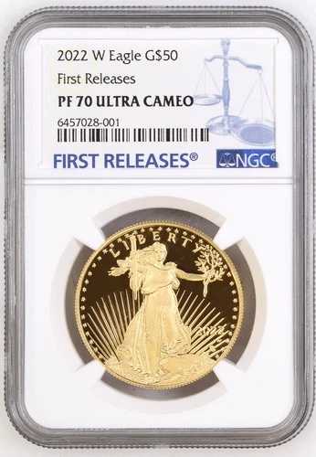 2022年 Wイーグル 50ドル 1オンス ゴールドプルーフコイン NGC PF70 ウルトラカメオ ファーストリリース|WORLD RESOURCE【QUEEN店】