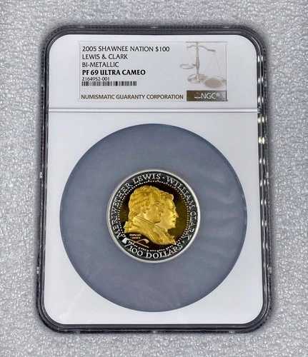 2005年 ゴールド BI メタル 500 鋳造 ショーニー族 ルイス＆クラーク NGC PF69 ウルトラカメオ