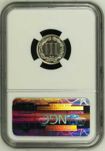 1877 NGC PR67 カメオ $7,400 PCGS P.G. -- 510枚鋳造！ キー 3CN -- 3セントニッケル