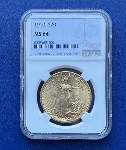 1910年 $20 セント・ゴーデンズ ダブルイーグル NGC MS 64｜WORLD RESOURCE【QUEEN店】
