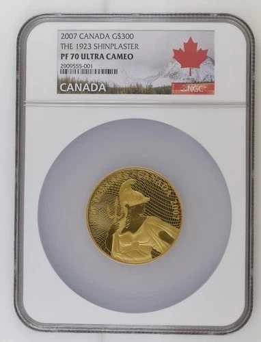 2007年カナダ金貨 300ドル シンプラスター 60グラム NGCプルーフ 70UC 発行枚数778枚｜WORLD RESOURCE【QUEEN店】