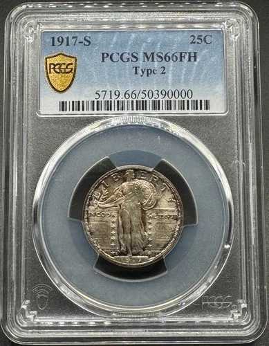 1917-S タイプ2 スタンディング リバティ シルバー クォーター NGC MS66 FH フルヘッド 01XXED26｜WORLD RESOURCE【QUEEN店】