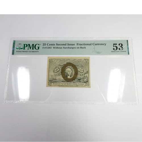1863 PMG UNC62 NET アメリカ合衆国分数通貨 25セント FR 1283 #57283F