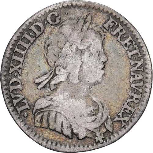 [#1509669] フランス、ルイ 14 世、1/12 エキュ・ア・ラ・メッシュ・コート、1645 年、パリ、シルバー、V