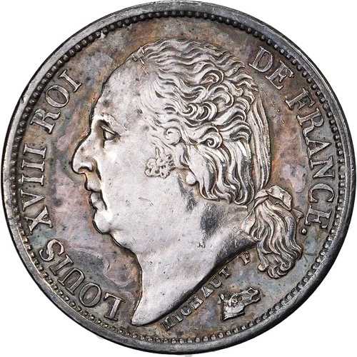 [#138037] フランス、ルイ18世、1/2フラン、1817年、パリ、銀貨、AU、ガドゥリー:401｜WORLD RESOURCE【QUEEN店】 90,750円