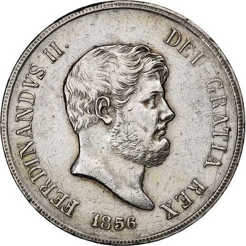 [#1048051]イタリアの州、ナポリ、フェルディナンド2世、120グラナ、1856年、ナポリ、シルヴェ-