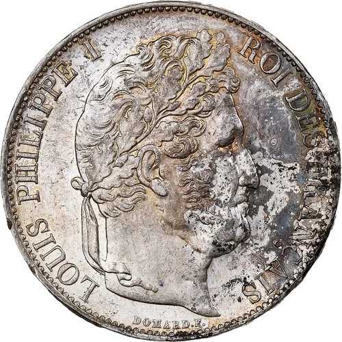 [#132781] フランス、ルイ・フィリップ1世、5フラン、1846年、リール、銀、AU(50-53)、ガド