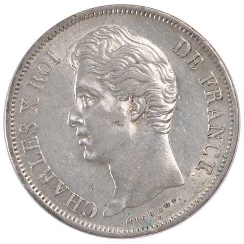 [#56848] コイン、フランス、シャルル10世、5フラン、1829年、ルーアン、AU、銀、ガドゥリー:644