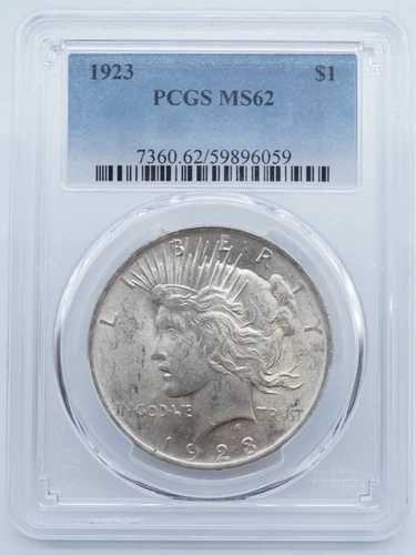 1923年 P ピース銀貨 $1 PCGS MS62 - U1219