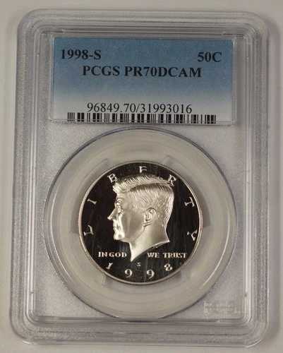 1998-S 米国ケネディ・クラッド・ハーフドル 50セントコイン PCGS PR-70 DCAM ディープカメオ パーフェクト|WORLD RESOURCE【QUEEN店】