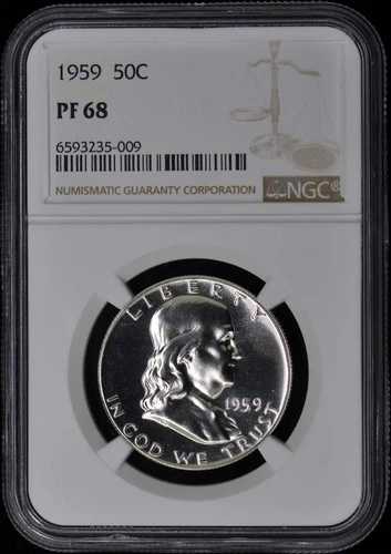 1959年フランクリンハーフダラー50セントNGC PR68｜WORLD RESOURCE【QUEEN店】