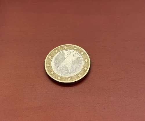 2002年ドイツ1ユーロ硬貨（Gの文字入り）非常に希少なコイン。状態良好。