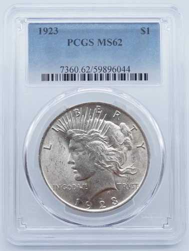 1923年 P ピース銀貨 $1 PCGS MS62 - U1277