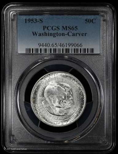 1953-S ワシントン・カーバー・コモン ハーフダラー PCGS MS 65 | 未使用 UNC BU｜WORLD RESOURCE【QUEEN店】