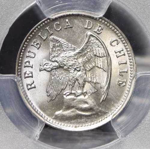 チリ 1938年 5センタボ アンデスコンドル 動物 PCGS MS65 PC0695 同梱配送