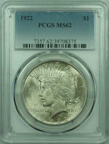1922年 ピースシルバードル 1ドルコイン PCGS MS-62 ベターコイン (29) A｜WORLD RESOURCE【QUEEN店】