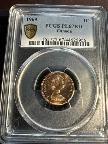 カナダ 1969 セント PL67RD PCGS