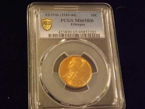 1936 10 C エチオピア PCGS MS 65 RD｜WORLD RESOURCE【QUEEN店】