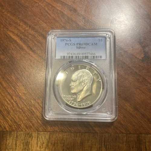 1976 S $1 シルバー アイク アイゼンハワー ドル プルーフ PCGS PR69DCAM!