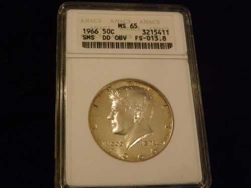 1966年 50セント DDO ハーフダラー ANACS MS 65｜WORLD RESOURCE【QUEEN店】
