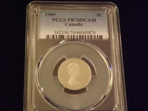 1989 5C カナダ PCGS PR 70 DCAM
