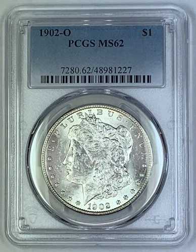 1902-O モルガン銀貨 1ドル硬貨 PCGS MS 62 (9)
