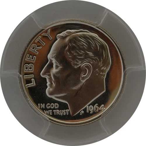 PR69 1964 PCGS グレーデッド プルーフ シルバー ルーズベルト ダイム 希少 未流通コイン PR 69