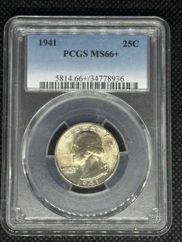 1941-P ワシントン シルバークォーター PCGS MS66+ 素晴らしい品|WORLD RESOURCE【QUEEN店】
