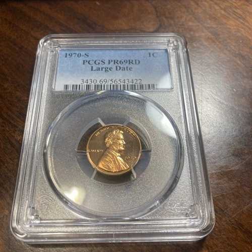 1970年 S 1C プルーフ リンカーン記念セント PCGS グレード PR 69 RD ラージデイト｜WORLD RESOURCE【QUEEN店】