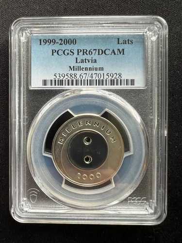 1999 ラトビア ラッツ シルバー ----ミレニアム ----PCGS PR 67 DCAM----｜WORLD RESOURCE【QUEEN店】