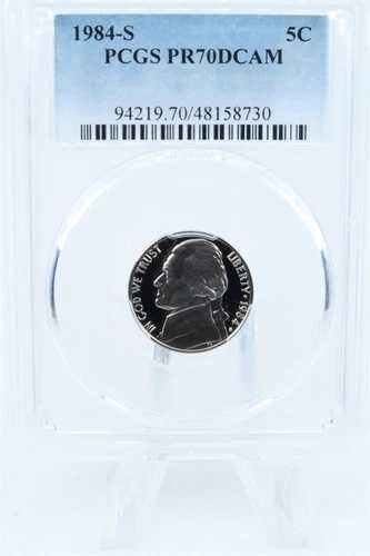 1984年-S PCGS PR70DCAM ジェファーソン ニッケルプルーフ 5C-|WORLD RESOURCE【QUEEN店】